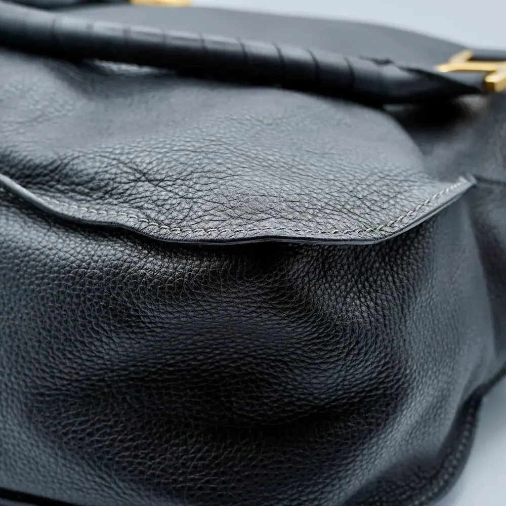 Chloe Calfskin Medium Marcie Satchel Black